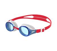 Speedo Hydropure Swimming Goggles Red White with Blue Lenses Kids