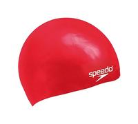 Speedo Children's Junior Plain Moulded Silicone Swimming Cap, Swim Essentials, Hair Protection