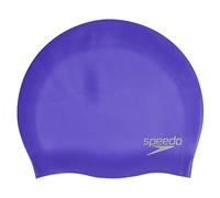 Speedo Plain Junior Moulded Sillicone Swimming Cap Purple/Pink