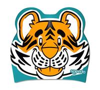 Speedo Infant Printed Character Swimming Cap | Learn to Swim | Silicone | Keep Hair Dry | Junior Swimmers, Aanadi Orange/Aquarium, One Size