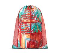 Speedo Unisex's Deluxe Ventilator Mesh Equipment Bag Backpack, Molten Lava Multi Leaves, One Size