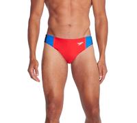 Speedo Unisex's Swimsuit Brief Eco Flex 2” Outseam Beachstar Swim, Vertical Block Red, 38