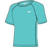 Speedo Unisex's Uv Swim Shirt Short-Sleeve Fit Easy Tee Rash Guard, Loose Arctic Glass, 4X-Large