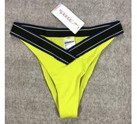 Speedo Solid V Scoop Bikini Bottoms Lime Green Women - S