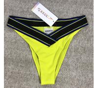 Speedo V Scoop High Leg Bikini Bottoms Lime Green XXS UK 6 8 Cheeky FLU3NTE