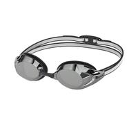 Speedo Vanquisher 3.0 Mirror Swim Goggles - Black | Anti-Fog, UV Protection, Ocular 360 Lens, Hydrodynamic Racing Fit