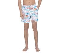 Speedo Vintage Paradise 16" WS Swimwear, Men, mens, Swim Briefs, 8-11762D863, White/Mango/Sky Blue, XL