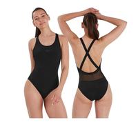 Speedo Swimsuit Eco Endurance+ Power Crossback, Athletic Fit, Chlorine Resistant, Black 30