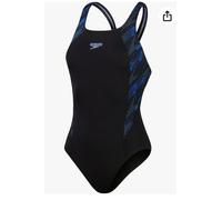 Speedo Women’s HyperBoom Muscleback Swimsuit Swim Costume Black UK 14 NEW£40