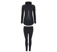 Speedo Women's HydroPro Modest 2 Piece Full Cover Swimsuit, Black, 38
