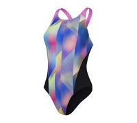 Speedo Womens Allover Digital Recordbreaker 1 Piece Swimsuit in Multi colour - Multicolour - Size 12 UK