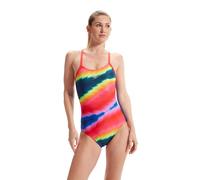 Speedo Womens Allover Fixed Crossback Swimsuit 8-1284716785 True Cobalt