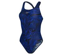 Speedo Womens Allover ProBack Swimsuit Size: 30, Colour: Black/Blue