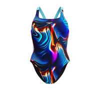 Speedo Womens Ao Print Lb One Piece Pool Beach Swimsuit Swimwear