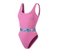Speedo Womens Belted Deep U Bk Purple 38