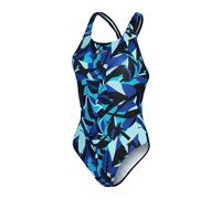Speedo Womens Club Training Powerback Swimsuit Size: 32, Colour: Black/Blue