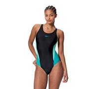 Speedo Womens Colorblock Splice 20 One Piece, Grey, Size 18, Women Grey