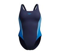 Speedo Women's Colourblock 2.0 Swimsuit Swimming Costume Blue Size 38" Approx UK 14