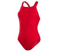 Speedo Women's Eco Endurance+ Medalist | Athletic Fit | Classic Design| Recycled Fabric | Chlorine Resistant | Extra Flexibility Swimsuit Fed Red