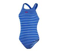 Speedo Women's Eco Endurance+ Printed Medalist Blue/White Swimsuit/Swimming Costume