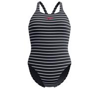 Speedo Women's Endurance+ Printed Medalist Swimsuit, One Piece Swiming Costume, Swim Training, Anthracite, 4040