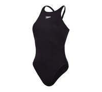 Speedo Women's End+ V Back (Longer Body) Swimsuit | Athletic Fit | Swim FitneS, S&S Black, 1212