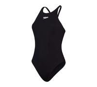 Speedo Women's End+ V Back Swimsuit | Athletic Fit | Swim FitneS, S&S Black, 88