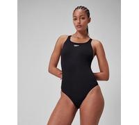 Speedo Women's Eco Endurance+ Kickback Swimsuit | Chlorine Resistant | Recycled Fabric | Swim Training | Athletic Fit | Swim Fitness, Black, 46