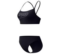 Speedo - Women's Endurance+ Logo Thin Strap Two Piece - Bikini size 8, black
