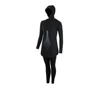 Speedo Women's HydroPro Modest 2 Piece Full Cover Swimsuit, Black, 36