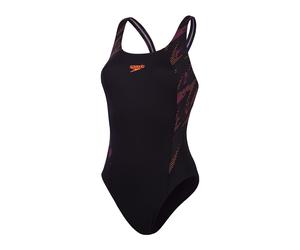 Speedo Womens Hyperback Splice Muscleback Swimsuit in Black - Size 8 UK