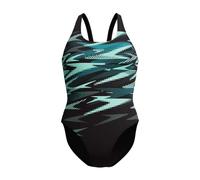 Speedo Womens HyperBoom Placement Muscleback Swimsuit - Black/Dark Teal