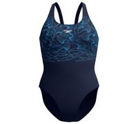 Speedo Women's Hyperboom Placement Muscleback Swimsuit | Quick Drying | Training | Fitness | Chlorine Resistant, Lagoon Blue/Celeste, 42
