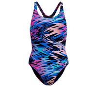 Speedo Women's Hyperboom Print Medalist Swimsuit, SNA Anthracite, 36