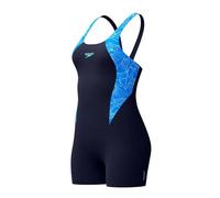 Speedo Women's Hyperboom Splice Legsuit | Quick Drying | Training | FitneS | Chlorine Resistant, Lagoon Blue/Celeste, 3232