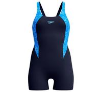 Speedo Women's Hyperboom Splice Legsuit | Quick Drying | Training | FitneS | Chlorine Resistant, Lagoon Blue/Celeste, 3434