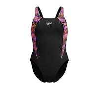Speedo Women's HB Splice One Piece Swimsuit 12 (M) Black