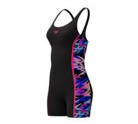 Speedo Women's Hyperboom Splice Muscleback Legsuit Swimming Costume Black Size 40" Approx UK 16