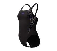 Speedo Hyperboom Splice Muscleback Swimsuit Black UK 36 Woman