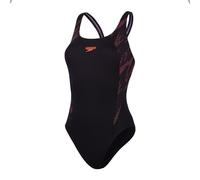 Speedo Womens HyperBoom Splice Muscleback Swimsuit Size: 40, Colour: Black/Purple