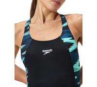Speedo Women's Hyperboom Splice Muscleback Swimsuit Swimming Costume Black BNWT