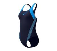 Speedo Women's Hyperboom Splice Racerback Swimsuit Swimming Costume Blue Size 38" Approx UK 14