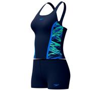 Speedo Women's Hyperboom Splice Swim Tankini, Navy Blue, 36
