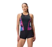 Speedo Womens HyperBoom Splice Tankini Swimwear - Anthracite/Margarita Pink