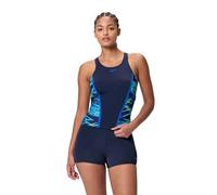 Speedo Womens HyperBoom Splice Tankini Swimwear - Peacoat/Pale Clover