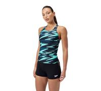 Speedo Women's Hyperboom Tankini | Quick Drying | Training | Fitness | Chlorine Resistant Swimwear, Arctic Glass, 28