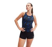 Speedo Womens HyperBoom Tankini - Swimming 2 Piece - Black/Cobalt