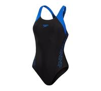 Speedo Womens Hyprbm Rb 1Pc One Piece Swimsuit Black/Blue 28
