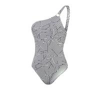 (18 UK, Black/White) Speedo Womens/Ladies Asymmetric One Piece Swimsuit