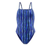 Speedo Womens/Ladies Club Contrast Striped Web Back One Piece Swimsuit